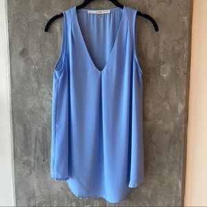 Fun 2 Fun Periwinkle Sleeveless V-Neck Blouse